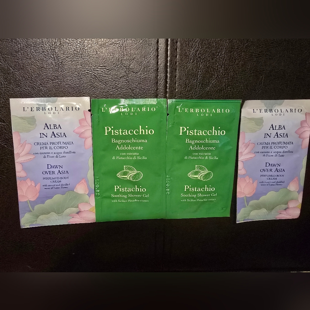 L'erbolario Lodi Pistacio shower gel & Alba In Asia Cream  .27 Oz (2 Each)